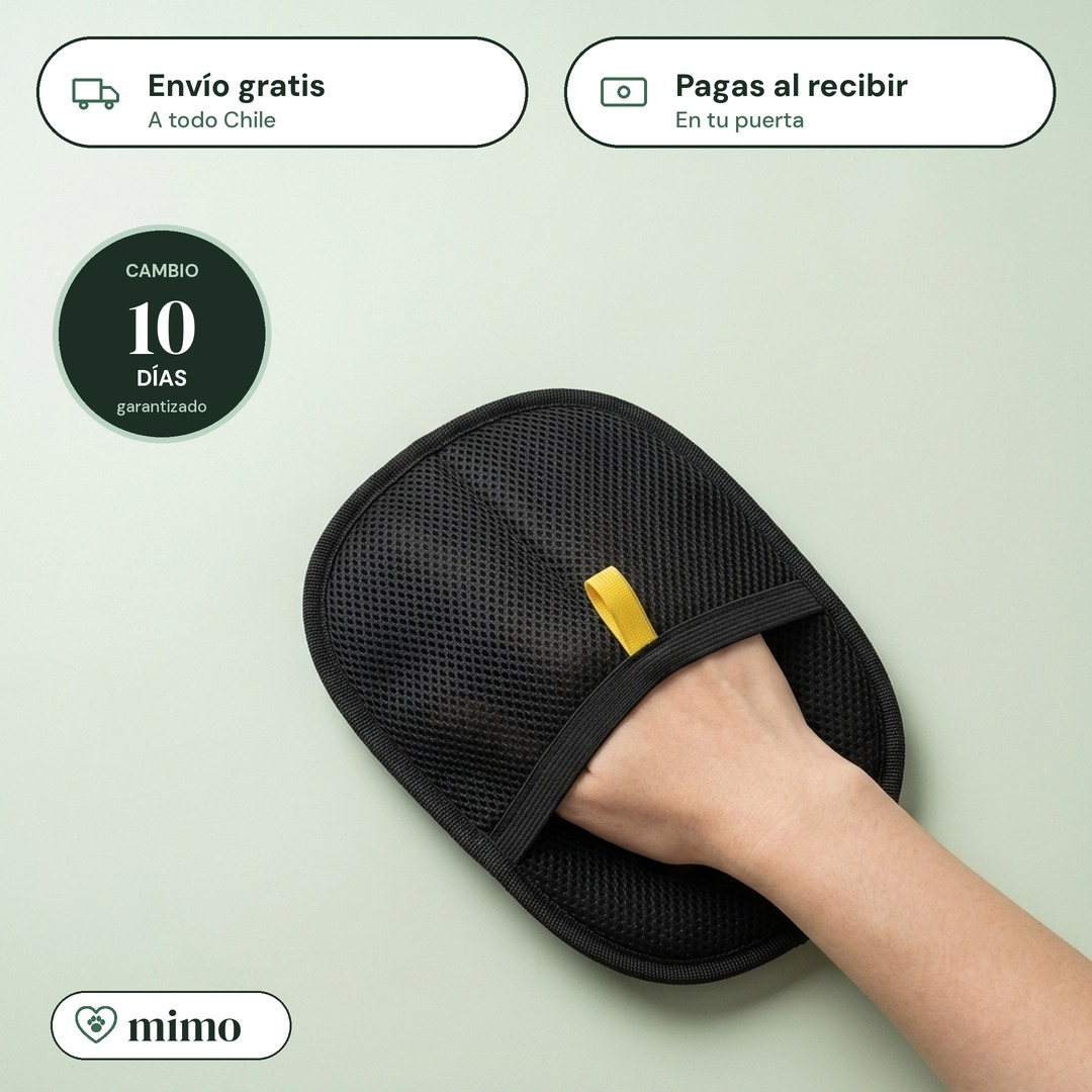 Guante quitapelos Mimo de malla negra, envío gratis y pago al recibir